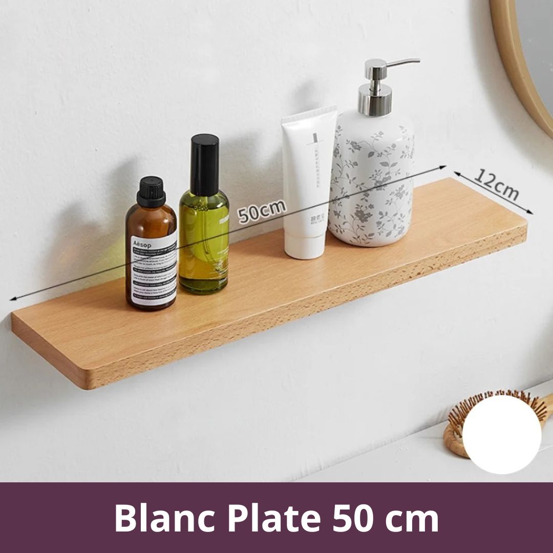 etagere-bois-salle-de-bain-blanc-plat-50cm