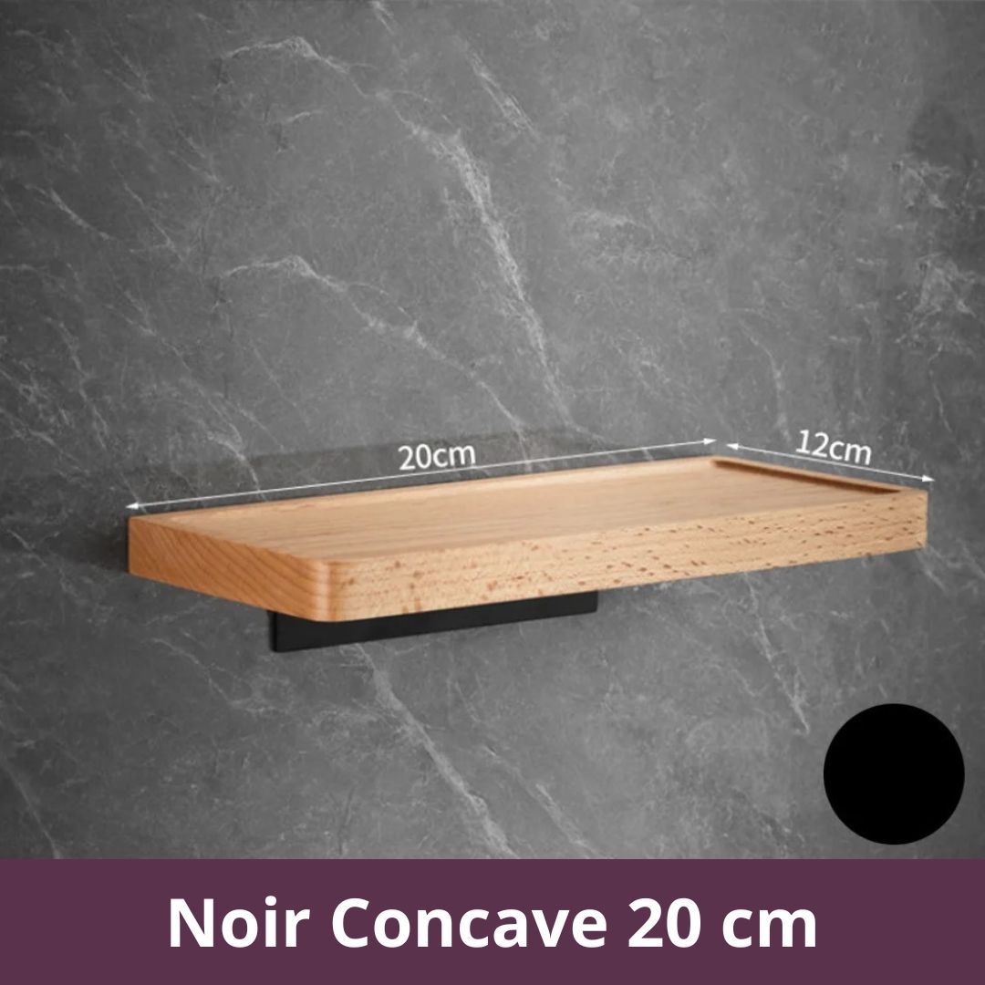 etagere-bois-salle-de-bain-noir-concave-20cm