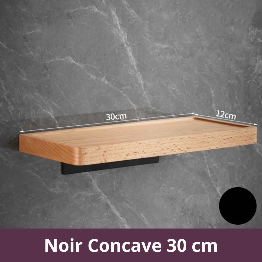 etagere-bois-salle-de-bain-noir-concave-30cm